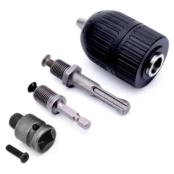 5pcs 2-13 Mm Keyless Drill Chuck With SDS Plus Shaft 1/2 inchSocket Square Converter Adapter Eletric Drill Chuck Drill Tool Kits