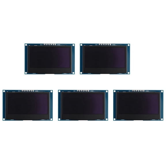 5pcs 2.42 Inch 12864 128X64 OLED Display Module IIC I2C SPI Serial LCD Screen for C51 STM32 SSD1309 (White Font)