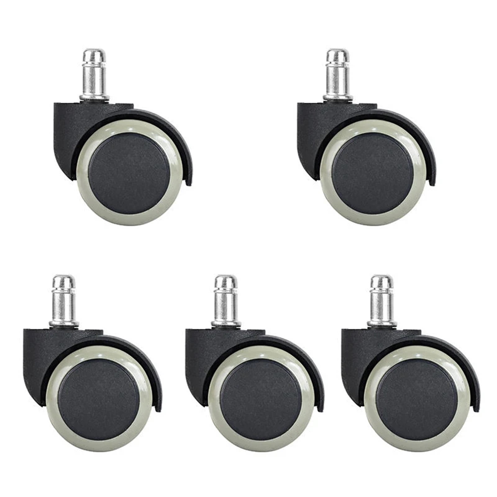 5pcs 2 Inch Universal Swivel Caster Wheels Replacement Gaming Chair Office Chair Casters Trolley Rollers Furniture Hardware ,Quiet and Smooth