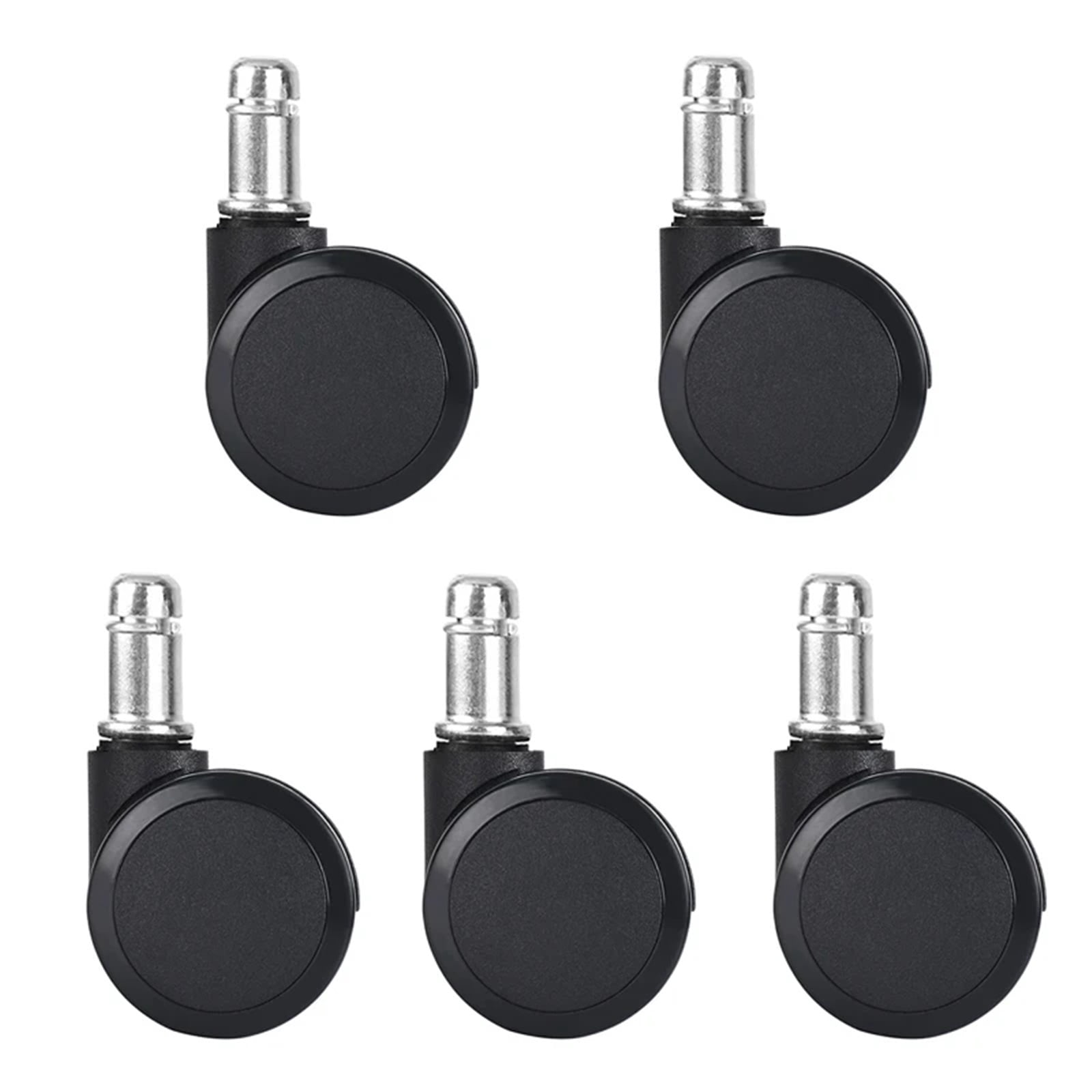 5pcs 2 Inch Universal Swivel Caster Wheels Replacement Gaming Chair Office Chair Casters Trolley Rollers Furniture Hardware ,Quiet and Smooth
