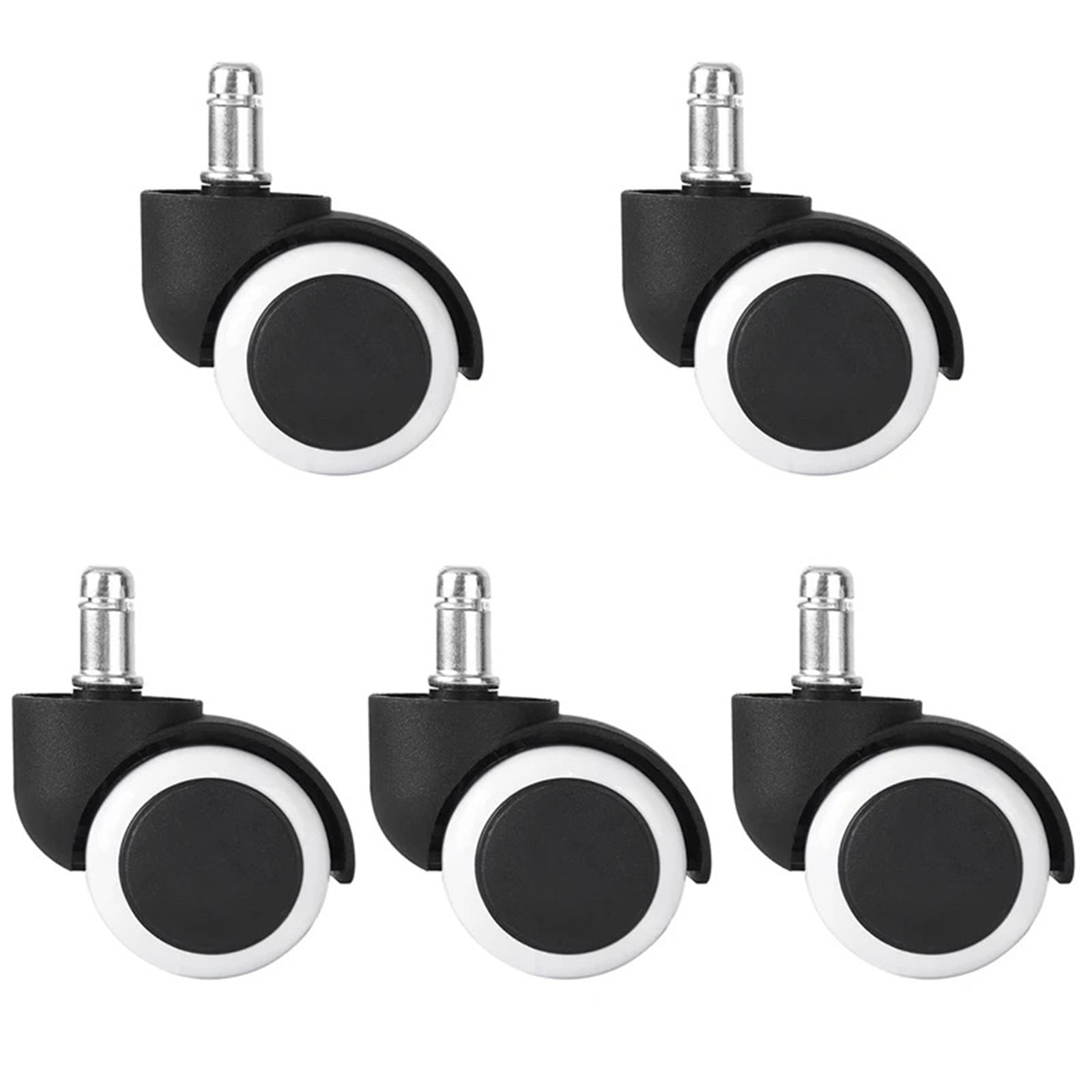 5pcs 2 Inch Universal Swivel Caster Wheels Replacement Gaming Chair Office Chair Casters Trolley Rollers Furniture Hardware ,Quiet and Smooth