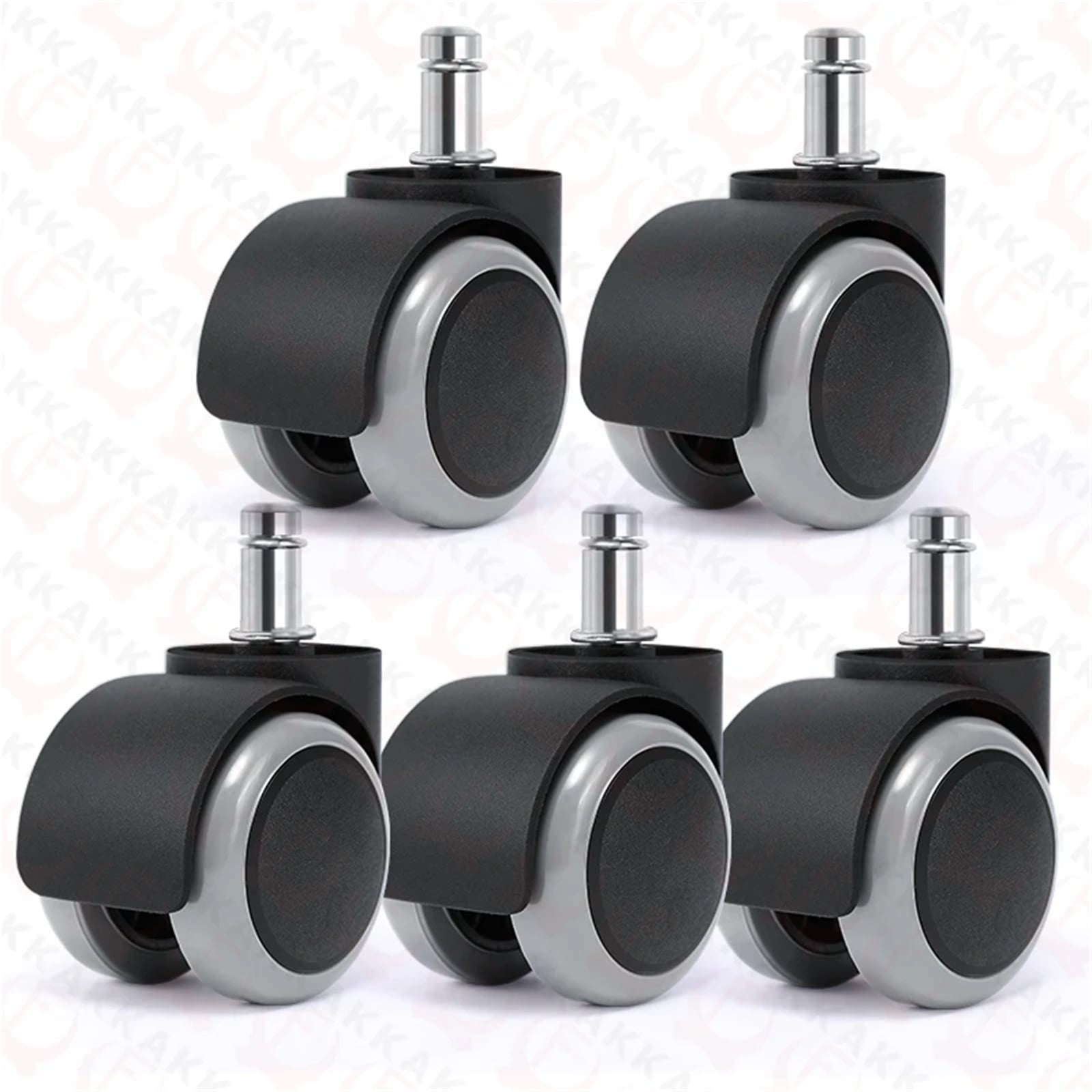 5pcs 2 Inch Universal Swivel Caster Wheels Replacement Gaming Chair Office Chair Casters Trolley Rollers Furniture Hardware ,Quiet and Smooth