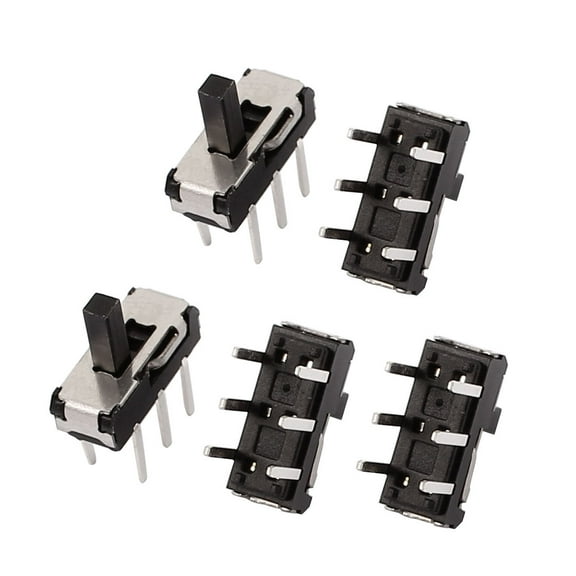 5pcs 2 Position Straight 6P DPDT Micro Slide Switch Latching Toggle Switch
