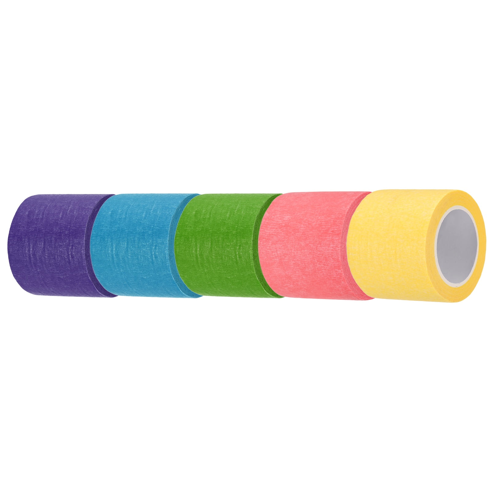 5pcs 2" x 11 Yard Colored Masking Tape, Blue Green Pink Yellow Purple