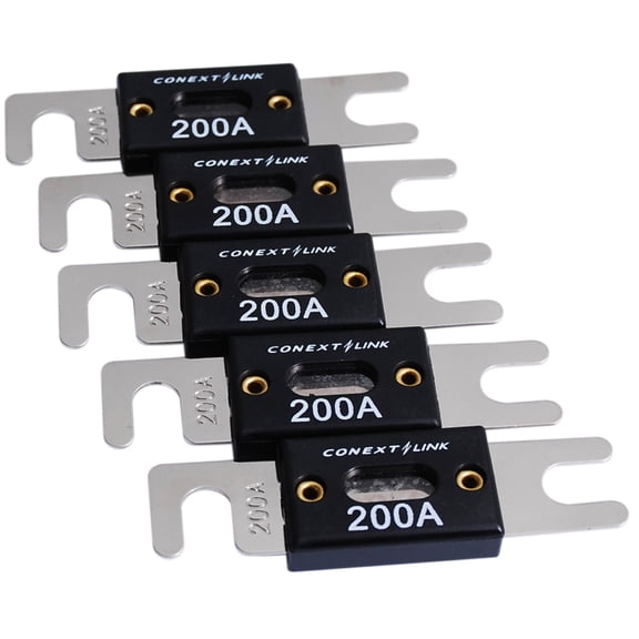 5pcs 200 Amp ANL Fuse Nickel Plated Blade Auto Stud Inline for 12V Car Audio Wiring System