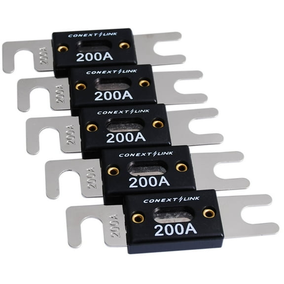 5pcs 200 Amp ANL Fuse Nickel Plated Blade Auto Stud Inline for 12V Car Audio Wiring System