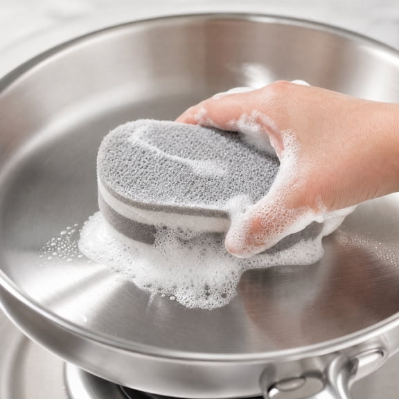 5pcs 2026 Upgraded Multi-Functional Magic Cleaning Sponge Eraser, Heavy Duty Scrub Pad for Kitchen/Bathroom/Shower Tub/Sink/Floor/Summer Deep Cleaning Essential/Household Daily Cleaning Supply, Gray