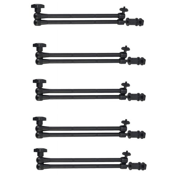5pcs 20Inch Adjustable Articulating Friction Magic Arm with Hot Shoe Mount for LED Light DSLR Rig LCD Monitor
