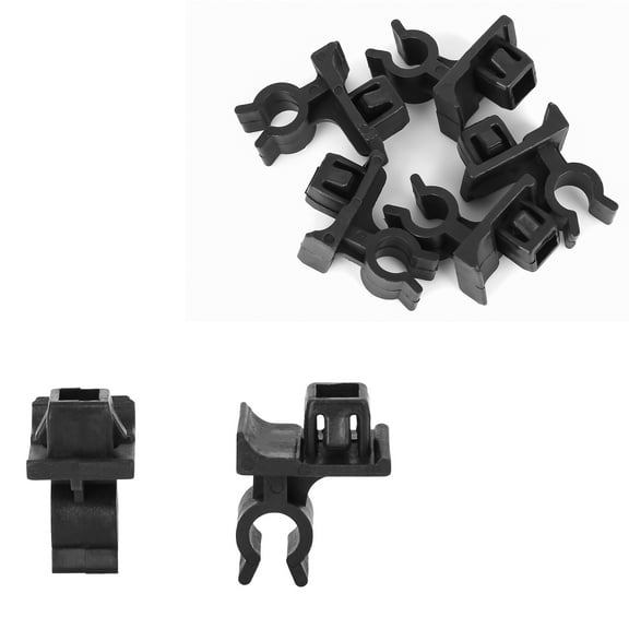 5pcs 22.6x29.5mm Universal Black Plastic Auto Hood Prop Rod Clip Retainer for Car