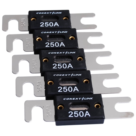 5pcs 250 Amp ANL Fuse Nickel Plated Blade Auto Stud Inline for 12V Car Audio Wiring System