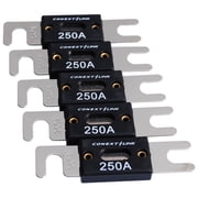 5pcs 250 Amp ANL Fuse Nickel Plated Blade Auto Stud Inline for 12V Car Audio Wiring System