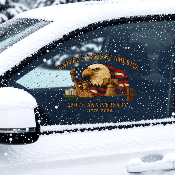 5pcs 250 Anniversary Decal Waterproof Car Window Decals Patriotic Vinyl Decals for Vehicles 250 Anniversary USA Stickers Eagle Pride Stickers 10x15cm