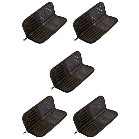 5pcs 29Cm Artist Paint Brush Holder Zippered Brush Case for Oil Acrylic Watercolor Brush Breathable Painting Kit