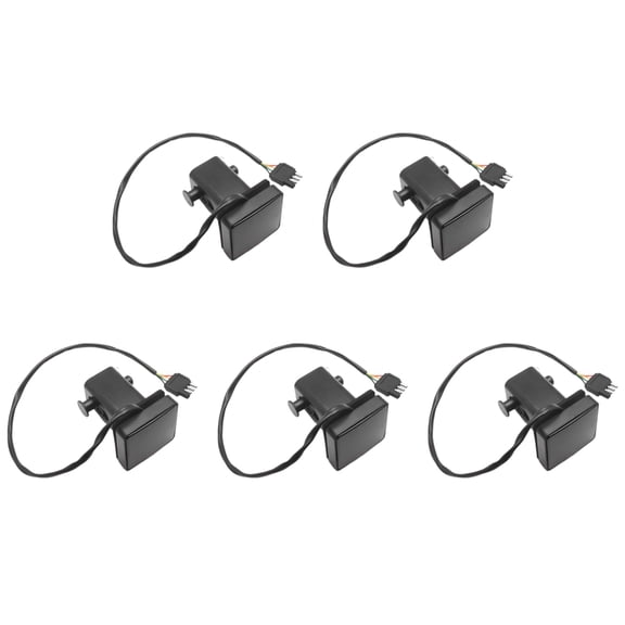 5pcs 2Inch Smoked 15-LED Brake Light DRL Trailer Hitch Cover Fit Towing & Hauling with Pin 12V