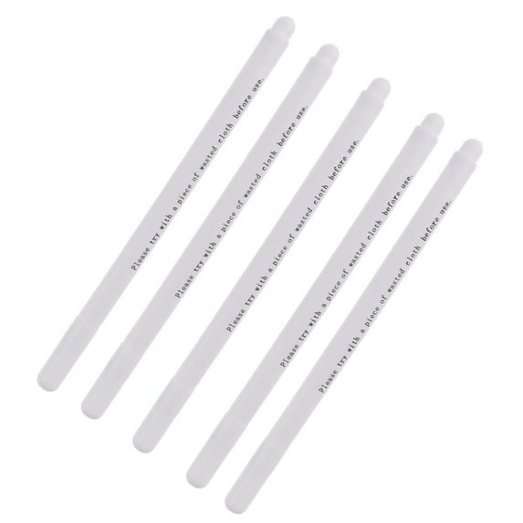 5pcs 2mm Water Erasable Soluble Pen Temporary Marking for Fabric Cloth White