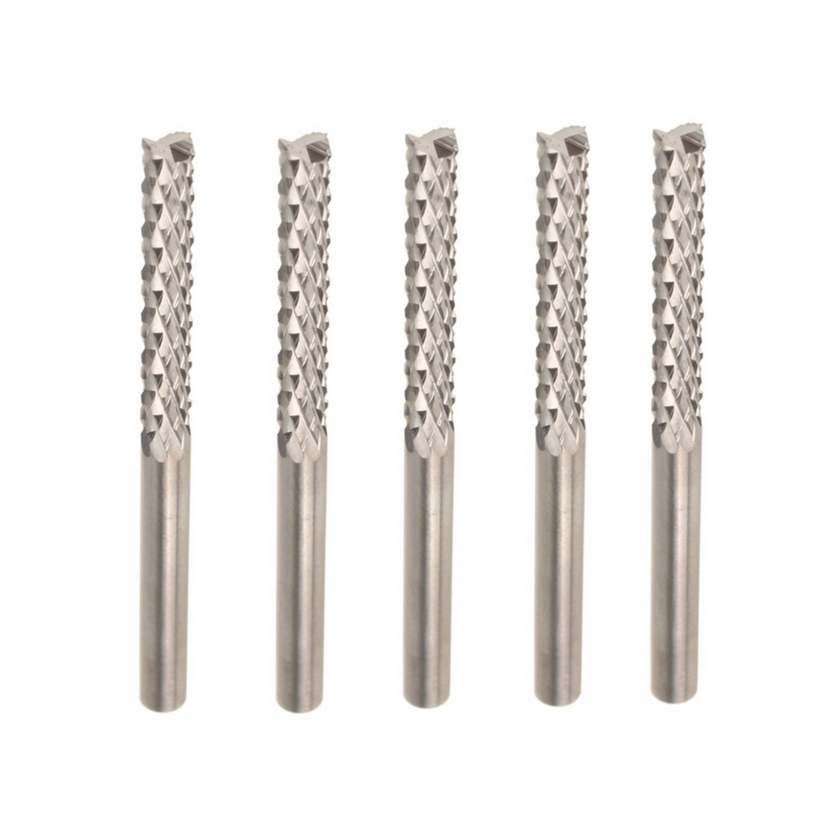 5pcs 3.175x22mm Carbide End Mill Engraving Edge Cutter Wood Router Bits ...