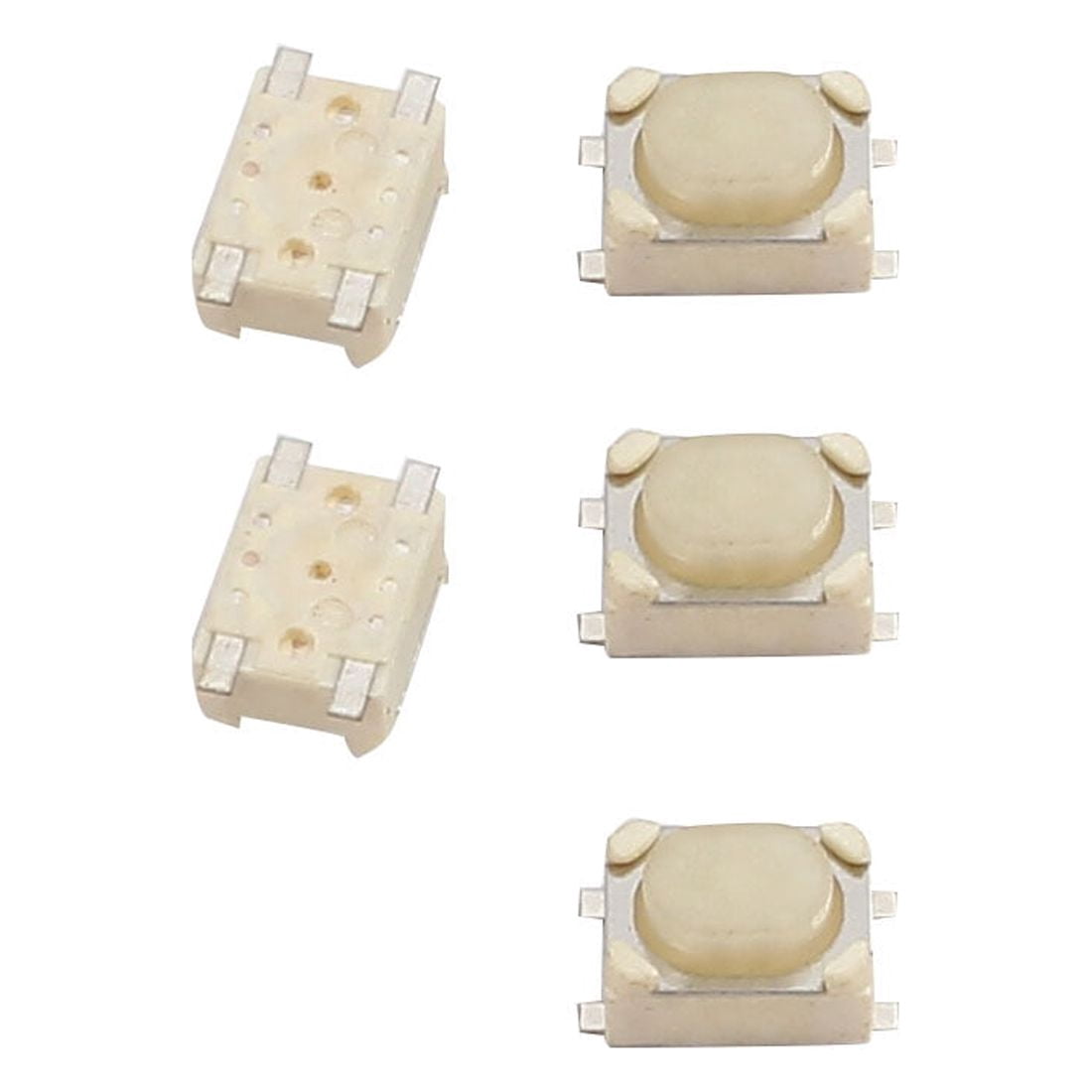 5-Pack Tactile Push Button Switches - Momentary Tact Switch For Electronics, Tape Recorders, DIY Projects