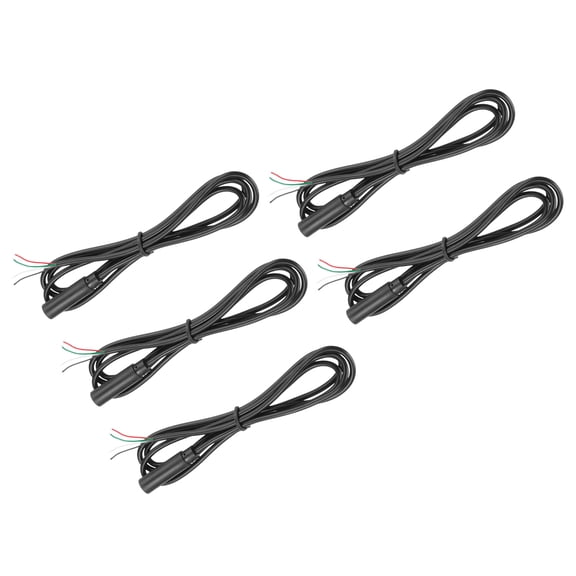 5pcs 3.5mm Female Jack to Bare Wire Open End Replacement TRS 4 Pole Cable for Earphone Headphone Cable Repair, 1m