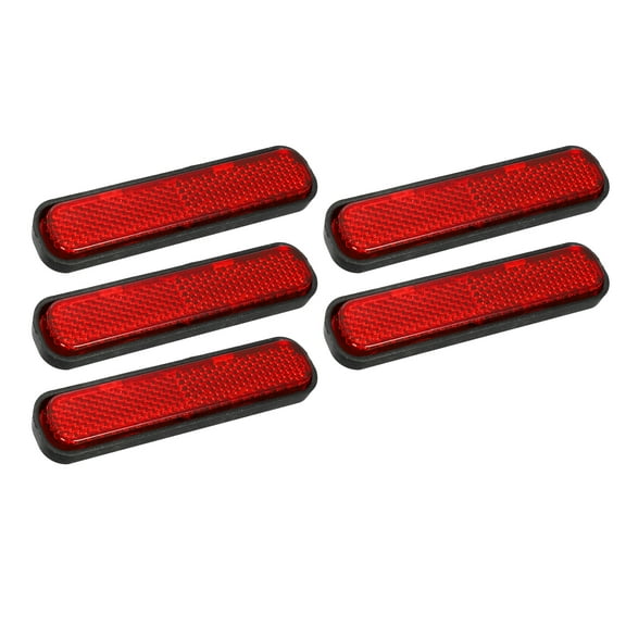 5pcs 3.66"x0.83" Universal Reflector Oval Motorcycle Bike Safety Increase Visibility and Safety Red