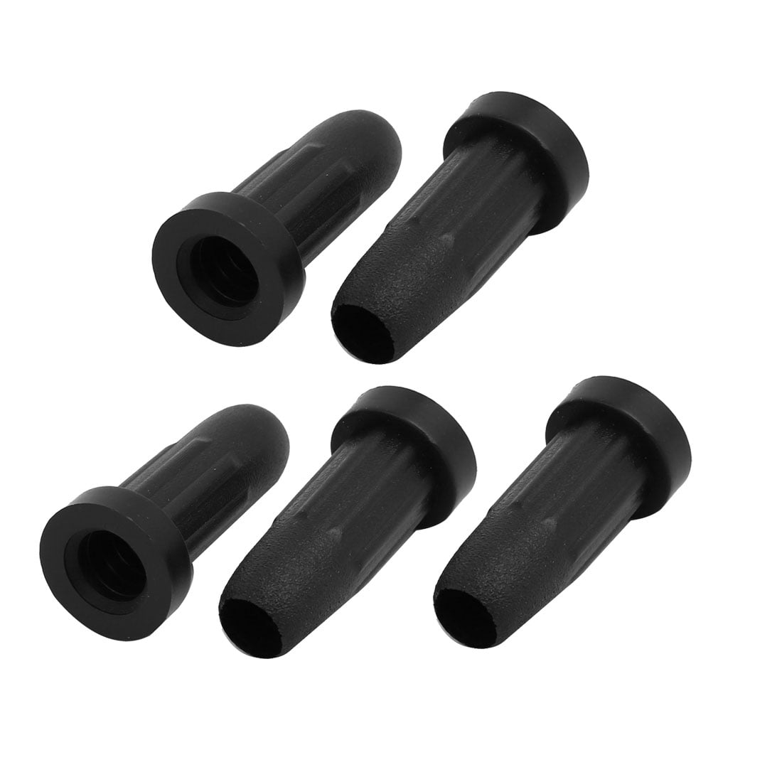 5pcs 33mmx16mm Caster Stem Socket Sleeve Inserts Caps Black