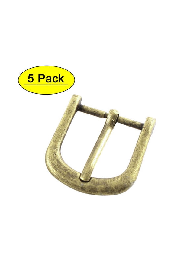 5pcs 34mmx32mm Vintage Style Bronze Tone Single Prong Horseshoe Belt Buckle