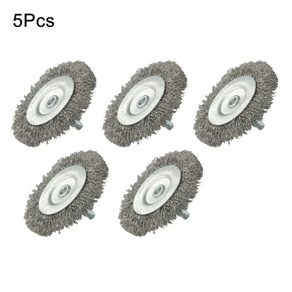 5pcs 3inch 75mm Wire Wheel Brush For Bench Grinder Polishing Abrasive Tool Metal Derust Wood Deburring