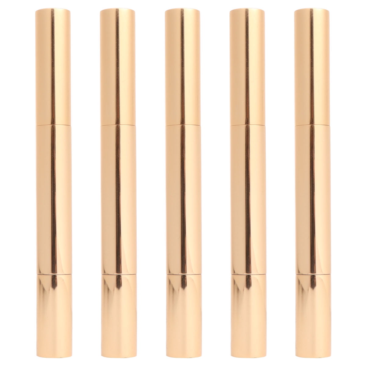 5pcs 3ml Empty Nail Polish Pens with Brush Tip Aluminium Tube Cosmetic