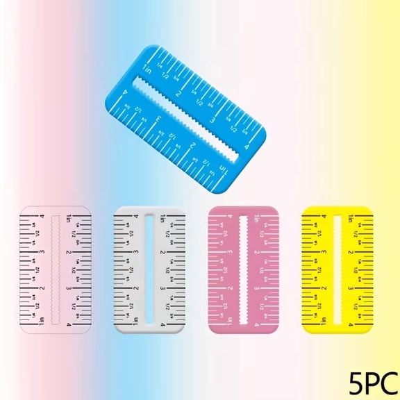 5pcs 4-Inch Colorful Acrylic Measuring Gauge Set - Seam Alignment Rulers for Sewing, Quilting, Crafting, and Office Use