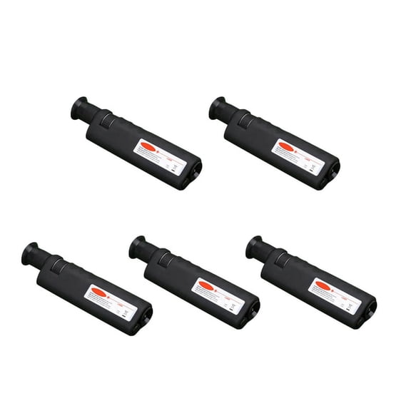 5pcs 400X Magnification Optical Fiber Inspection Microscope with SC FC LC E2000 Universal Adapter,5 x Fiber optic microscope(Without 3 AAA alkaline batteries),Black