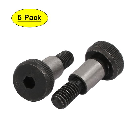 5pcs 40Cr Shoulder Bolt 8mm Shoulder Dia 12mm Shoulder Length M6x12mm Alloy Steel Thread