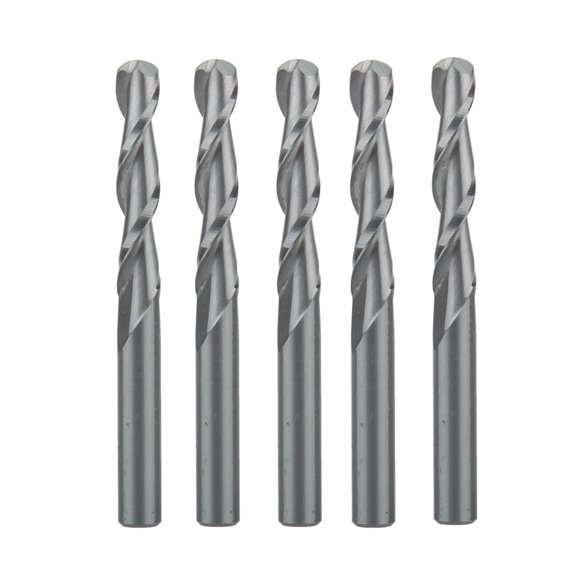 5pcs 4x22mm Coated CNC Bits 2 Two Flutes Carbide Ball Nose End Mill