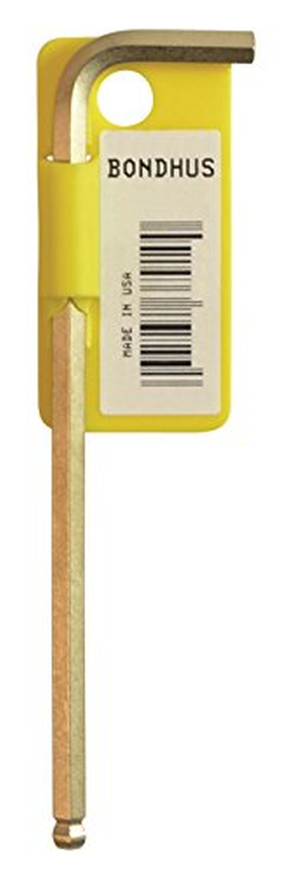 5pcs 5/16" Hex (Allen) Balldriver® Long Arm L-Wrench, Protanium® High Torque Steel With Goldguard™ 14k Plated Finish - Bondhus® USA