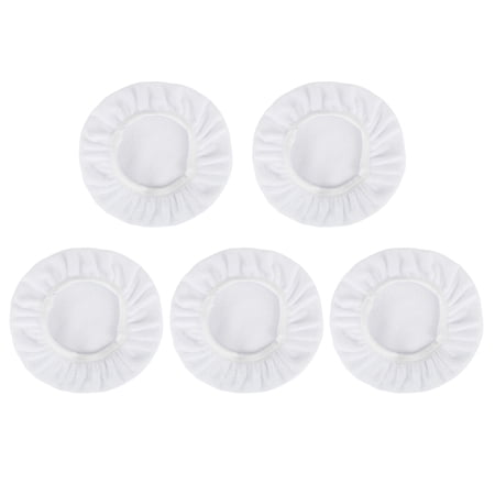 5pcs 5-6 Inch White Mircrofiber Car Vehicle Wax Polishing Bonnet Buffing Pad Cover