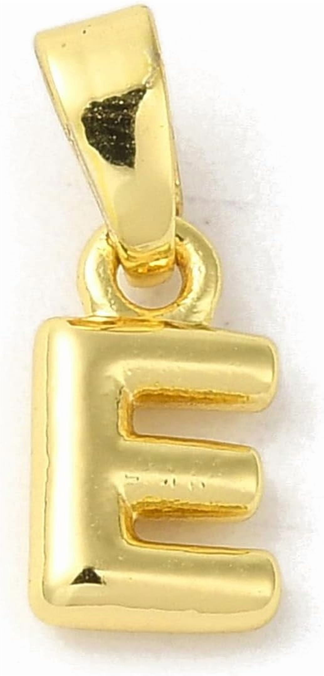 5pcs 5 Pcs Real 18K Gold Plated Rack Plating Brass Charms Letter ...