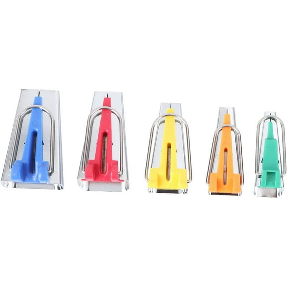 5pcs 5 Size Tape Makers Sewing Bias Binding Tool Binding Tape Maker Stuffed Animal Hammock Bias Tape Makers Binding Foot Craft Clips 25mm Bias Tape Maker Binder Quilting