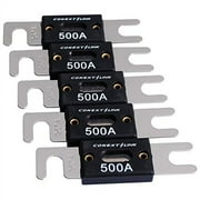 5pcs 500 Amp ANL Fuse Nickel Plated Blade Auto Stud Inline for 12V Car Audio Wiring System