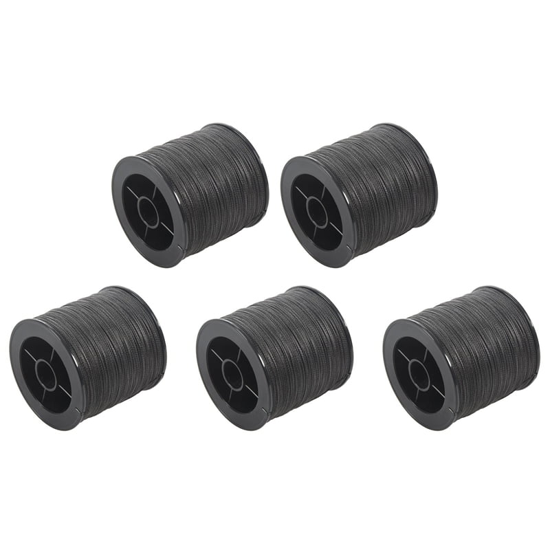 5pcs 500M 50LB Colorful 4 Strands Multifilament PE Braid Fishing Line (Black),5 x Braid Fishing line,Black
