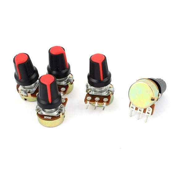 5pcs 50K OHM 3 Terminal Linear Taper Rotary Volume B Type Potentiometer Pot B50K