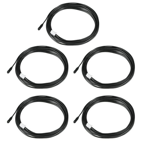 5pcs 50K Temperature Sensor Probe NTC Thermal Sensor Probe 6.6ft Digital Thermometer Extension Cable