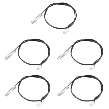 5pcs 50K Temperature Sensor Probe Stainless Steel NTC Thermal Sensor Probe 30cm Digital Thermometer Extension Cable