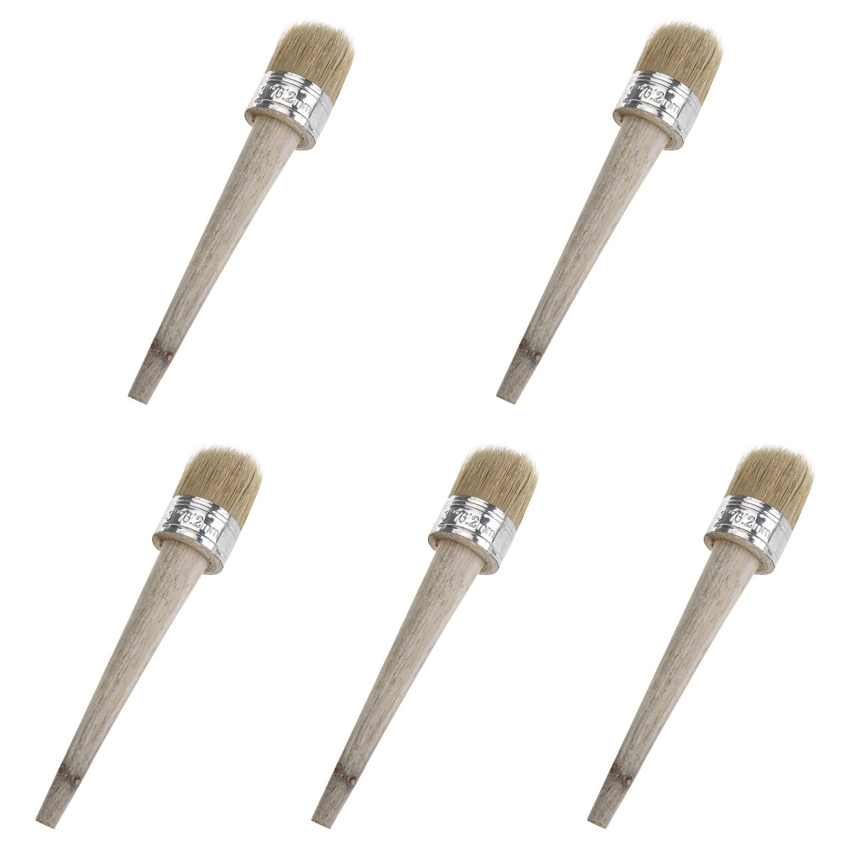 5pcs 50mm Round Wax Brush Brush Painting Brush Furniture Wax Brush with