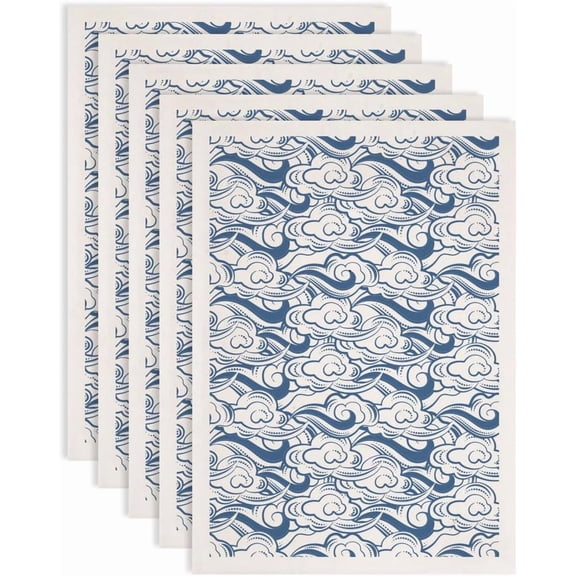 5pcs 5PCS Clouds Underglaze Transfers for Pottery Auspicious Clouds Clay Transfer Paper Ceramic Decals Transfer Stickers for Pottery DIY Handicraft Supplies Waterslide Decal Colorful