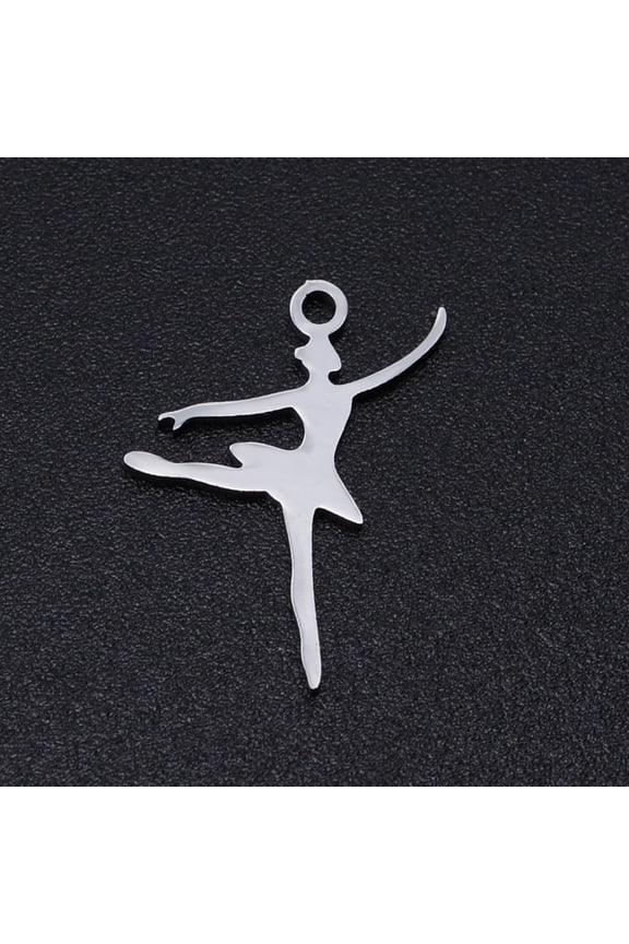 5pcs 5Pcs Ballet Dancer Charms 17.5x13x1mm 201 Stainless Steel Laser Cut Pendants Dance Recital Pendants with 1.4mm Hole Ideal for Jewelry Making and Craft Projects 5pcs