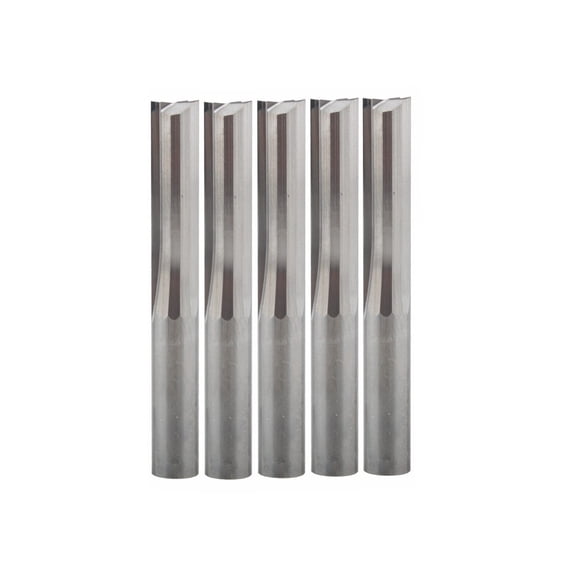 5pcs 6*22mm Carbide Two Flute Straight Slot Router Bit CNC Carving Engraving Tools for Wood Milling Cutter