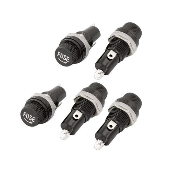 5pcs 6*30mm Glass Fuse Holder Insurance Tube Socket Fuse Holder For Panel Mount