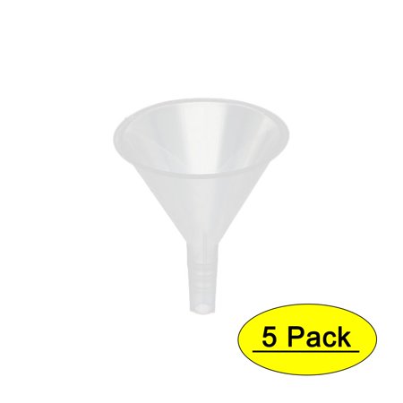 5pcs 6cm Mouth Dia Household Lab Liquid Water Oil Plastic Funnel Transfer Tool
