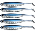 thumbnail image 1 of 5pcs/6pcs Paddle-Tail Soft Plastic Swimbaits, Artificial Reflective Wobbler Fishing Lures, Fishing Accessories, 1 of 10
