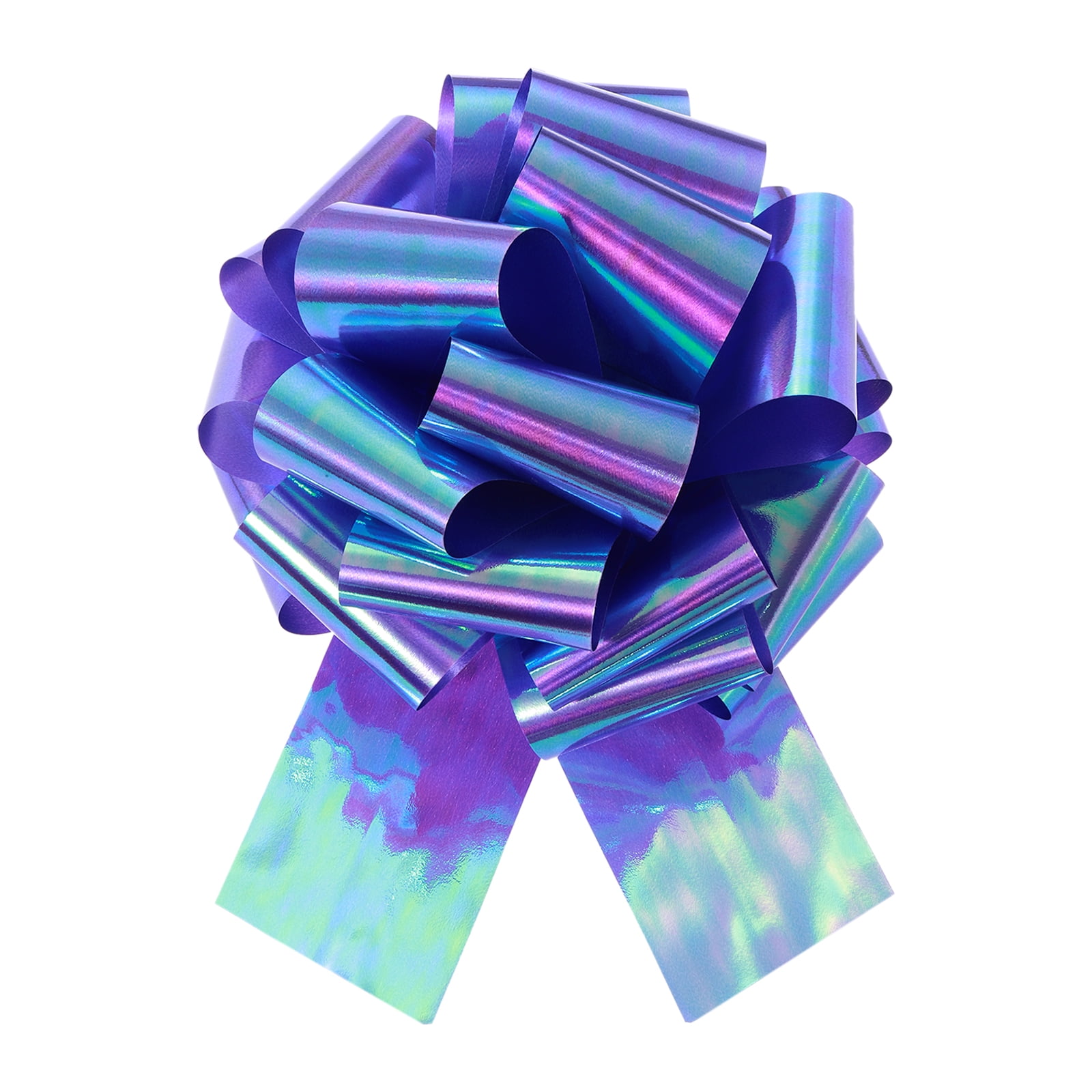 Uxcell Metallic Large Big Pull Bow Gift Wrapping Bows Ribbon for Wedding Car Presents Christmas Colorful Purple 10 inch