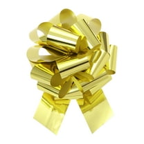 Uxcell Metallic Large Big Pull Bow Gift Wrapping Bows Ribbon for Wedding Car Presents Christmas Gold Tone 14 inch