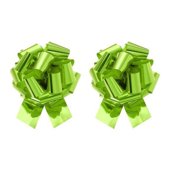 Uxcell Metallic Large Big Pull Bow Gift Wrapping Bows Ribbon for Wedding Car Baskets Presents Emerald Green 10 inch